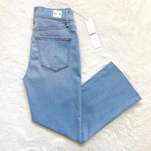 HUDSON Noa Midrise Straight Leg Crop Suri Light Wash Rayon Stretch Jeans - Picture 7 of 11